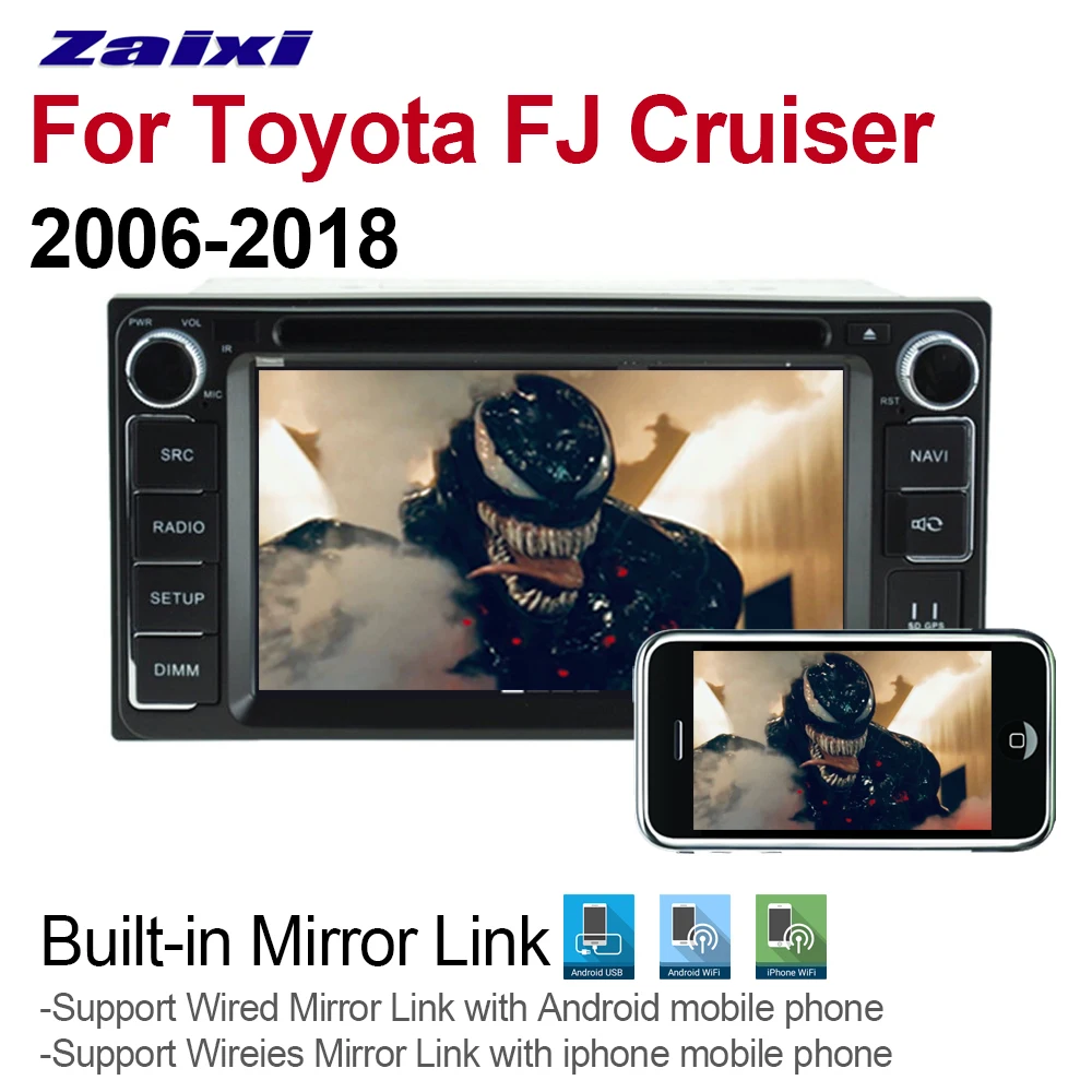 Для Toyota FJ Cruiser 2006 ~ 2018 2 DIN Автомобильный Android GPS навигация мультимедийный DVD плеер