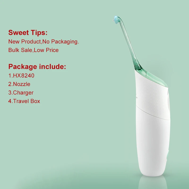 New for Philips HX8240 100% Original Sonicare Air Floss Flosser Support Rechargeable with Nozzle and Charger for the Adult