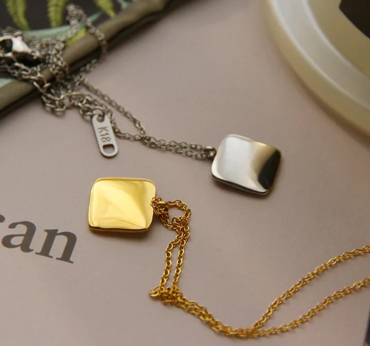 Винтажная подвеска в виде листа папоротника тисненые квадратные монеты подвески