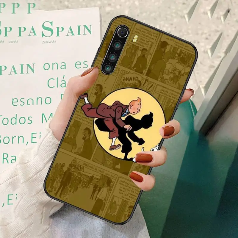 

Soft Comics Adventures Cover Tintin Phone Case For Redmi 7 8 9 A K20 30 Pro Note 8 9 Pro 9s