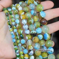 faceted blue green fire agate 6 12mm round loose beads 14inch wholesale for diy jewellery free shipping