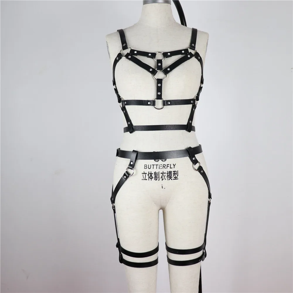 GAMPORL кожаный ремень нижнее белье комплект из 2 предметов Эротическая подвязка