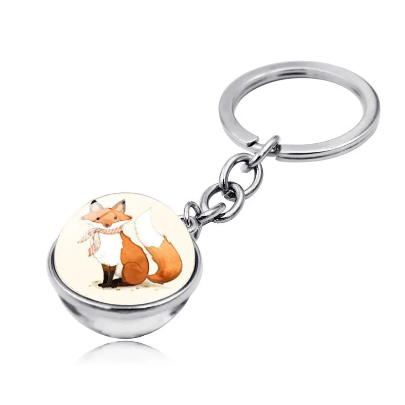 WG 1 шт. модная Милая бижутерия из лисьего времени брелок с кабошоном подвеска