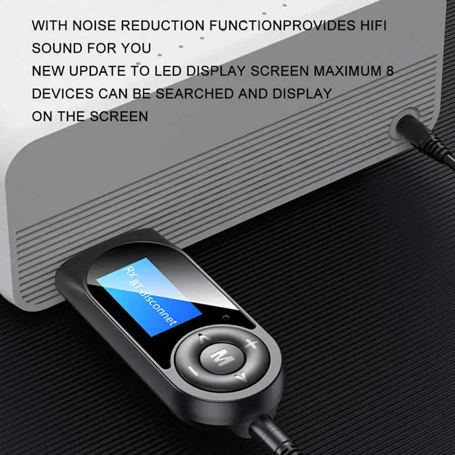 Bluetooth 5 0 приемник передатчик ЖК дисплей с экраном 2 в 1 USB беспроводной адаптер для