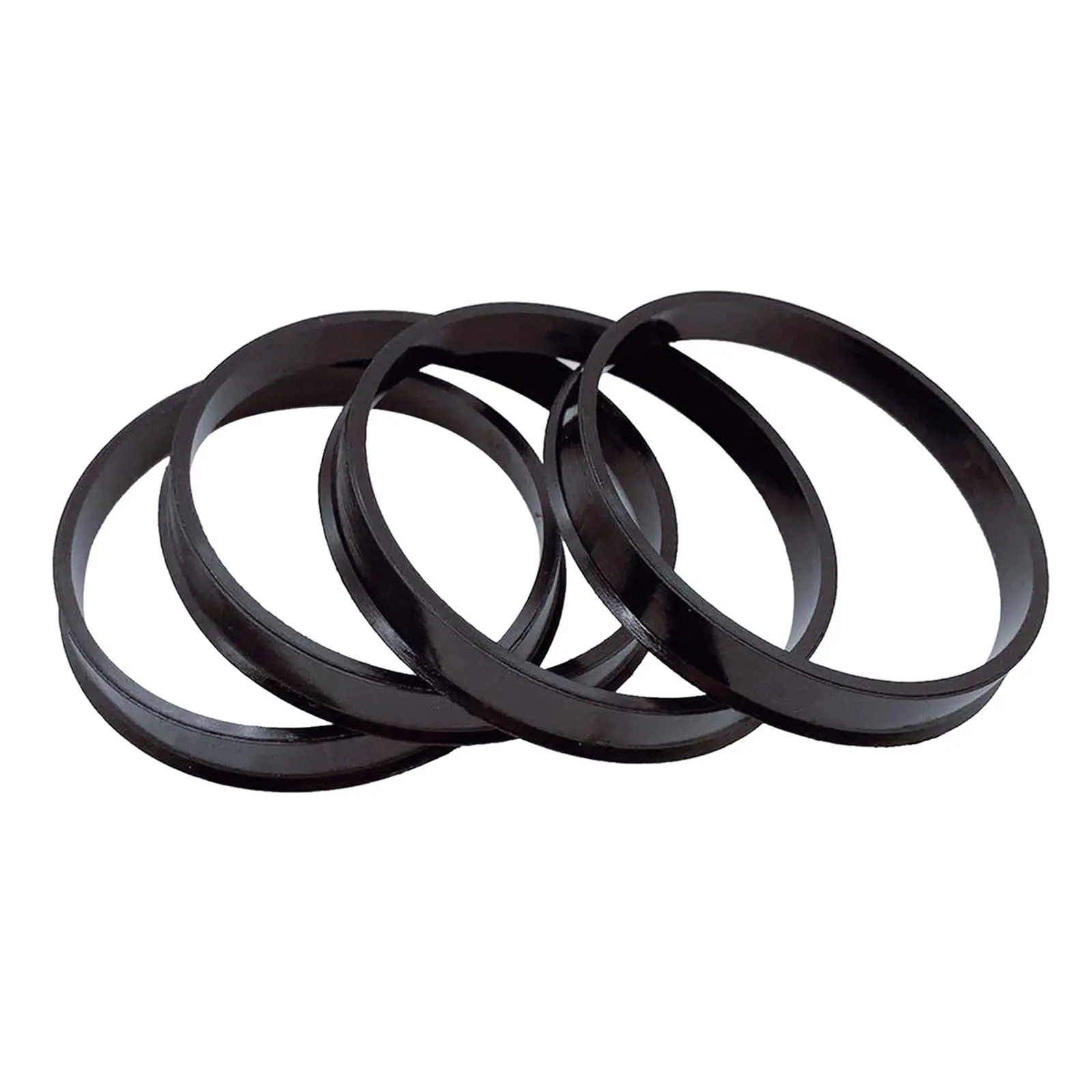 

4pcs- Hub Centric Rings Car Wheel Bore Center Collar 66.6mm to 57.1mm - 4pcs Black Plastic
