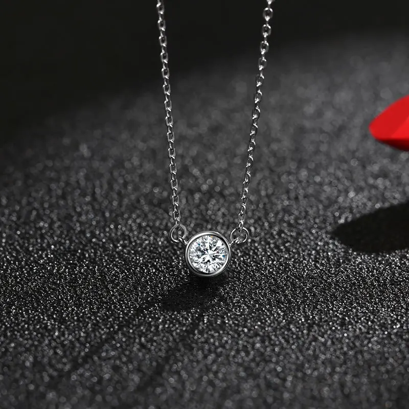 Ожерелье цепочка женское из серебра 925 пробы с инкрустацией