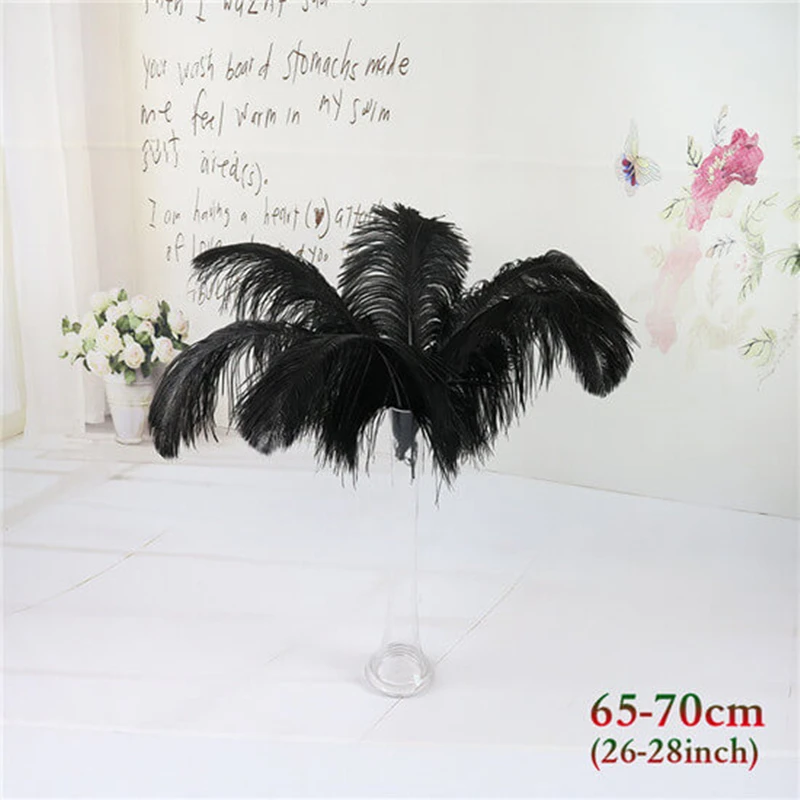 10 шт Черный страусоые преья Для Ремесло 15 70 см Свадебная вечеринка украшения