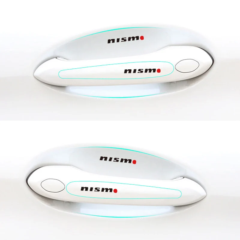 8Pcs Car Door Handle Protection Sticker Anti Scratch Film For Nissans Nismo X-trail Almera Qashqai Tiida Sunny Teana Primera - купить по