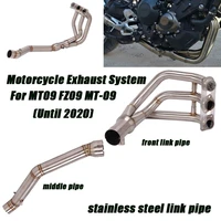 for yamaha mt 09 mt09 race fz09 until 2020 motorcycle 51mm header stainless full front middle link pipe side exhaust system