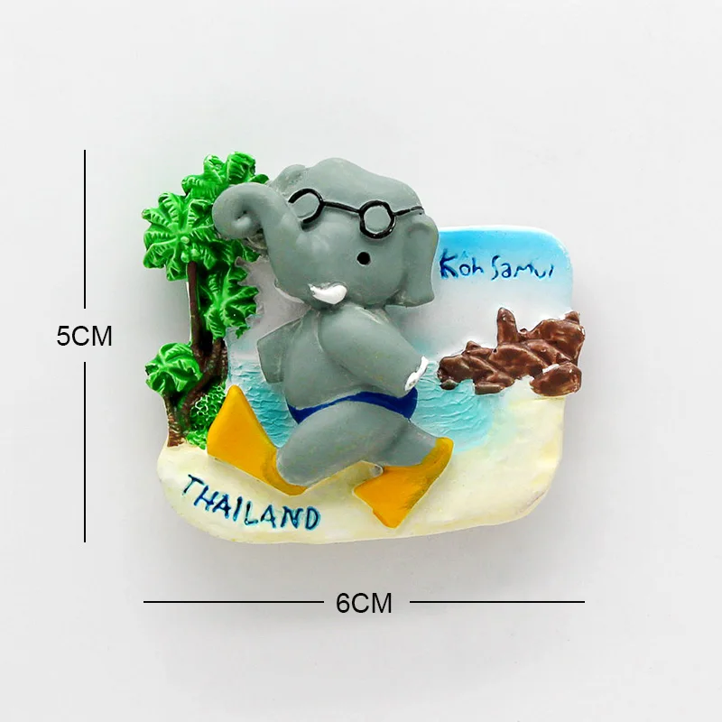 Магнитный 3d холодильник в Таиланде Паттайя слон креветка суповая паста сувенир