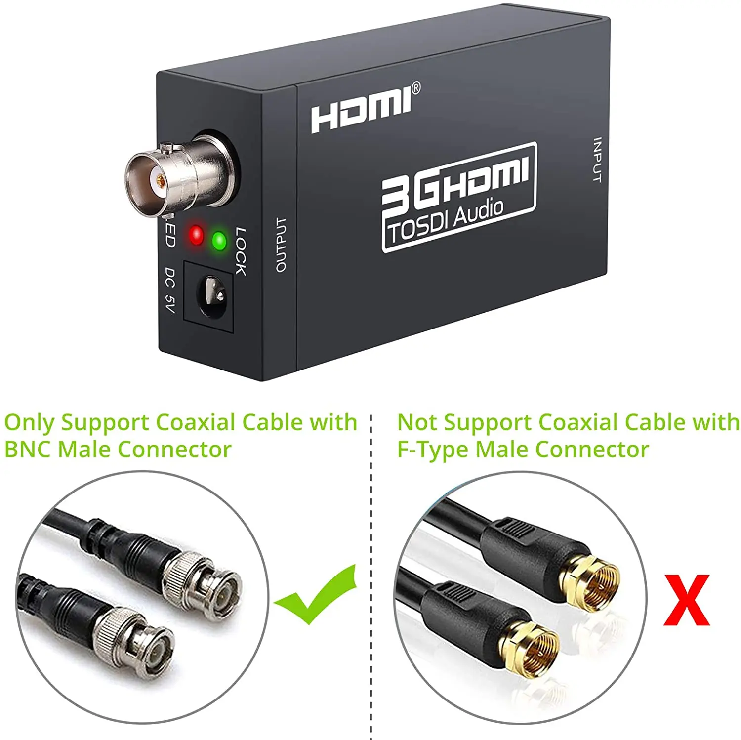 Адаптер SDI в HDMI совместимый адаптер SDI/HD SDI/3G поддержка 1080P для камеры домашнего