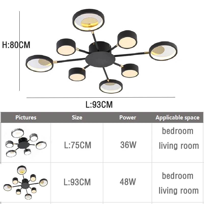 

American modern LED hall chandelier bedroom chandelier dining room ceiling lamp children's room lighting