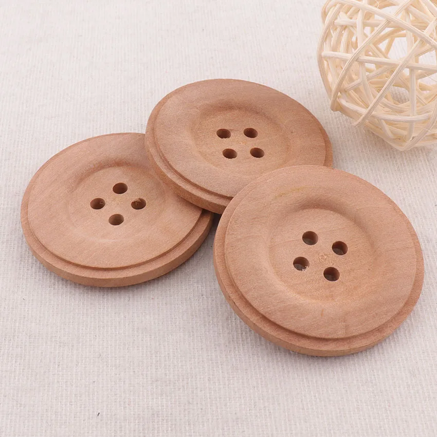 6 шт бледно желтые круглые деревянные пуговицы с 4 отверстия для пришивания
