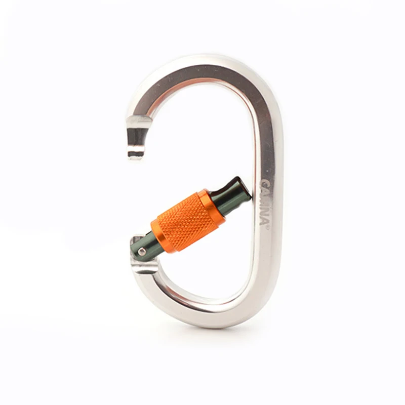 Carabiners Outdoor Climbing O Shape Screwgate Quickdraws 22KN Safety Carabiner Downhill Accessories Quickdraw Backpack Buckles |