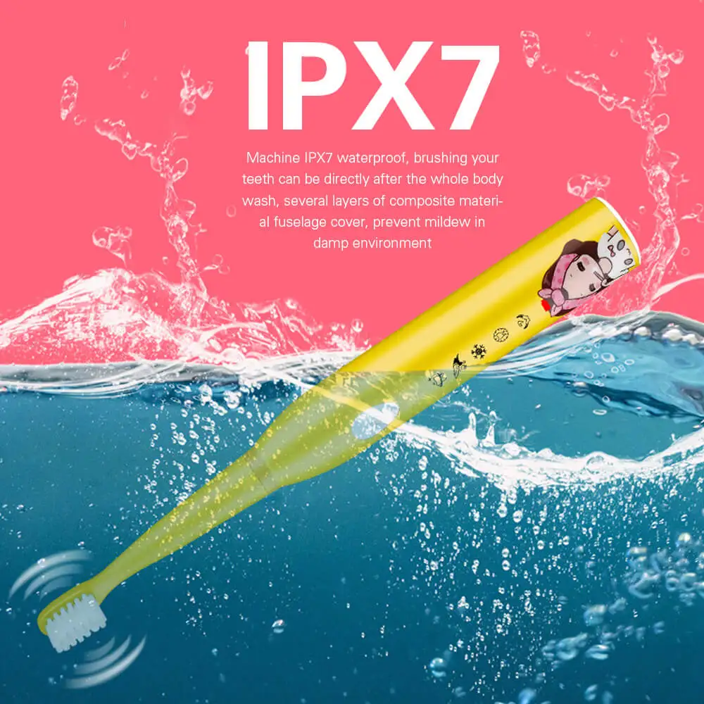 Зубная щетка Детская электрическая звуковая с зарядкой от USB и 4 сменными