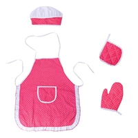 kitchen pretend play toys with apron chef hat oven mitt hot pad for kids girls boys toddlers accessories