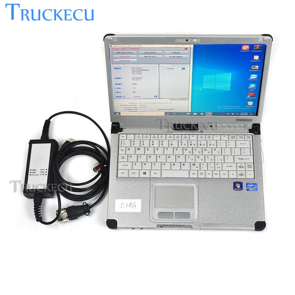 For DEUTZ DIAGNOSTIC KIT DECOM SerDia K/L-Line J1708 protocols Truck diagnostic programming tool+CF C2 LAPTOP