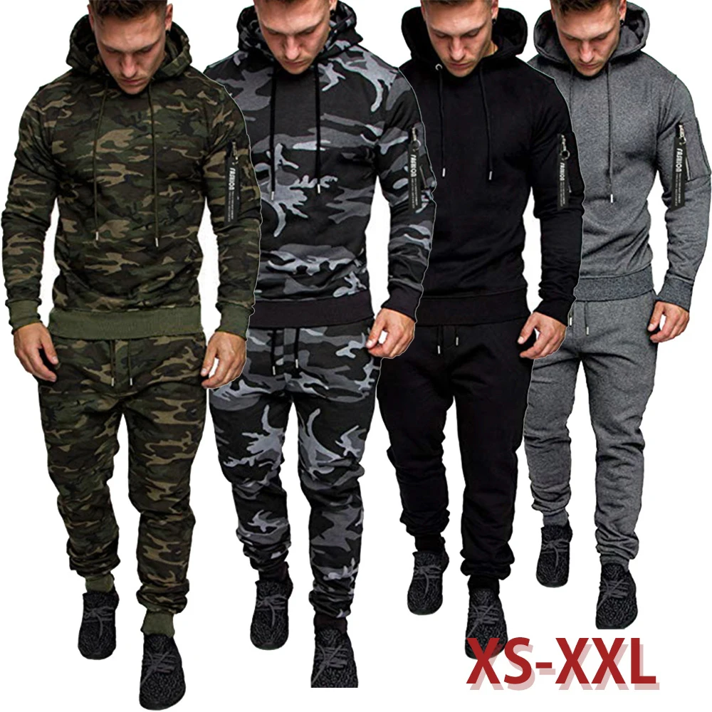 

Спортивный костюм Мужская камуфляжная спортивная одежда свитер с капюшоном спортивный костюм