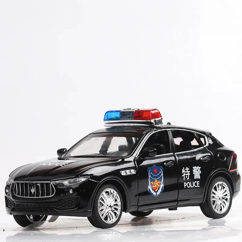 Отлитый под давлением полицейский автомобиль Март Леванте 1/32 из металлического