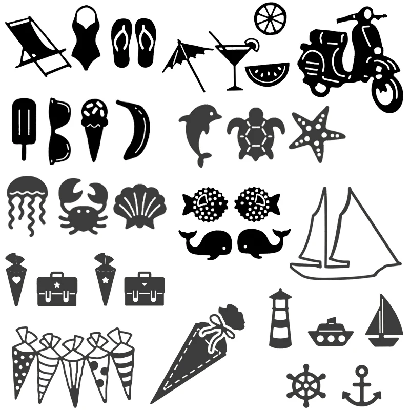 Металлические высечки для скрапбукинга в виде дельфина | Дом и сад