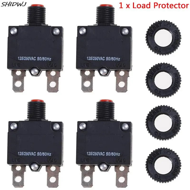 

1Pcs 125/250V AC Thermal Switch Circuit Breaker Overload Protector 15A Overload Switch