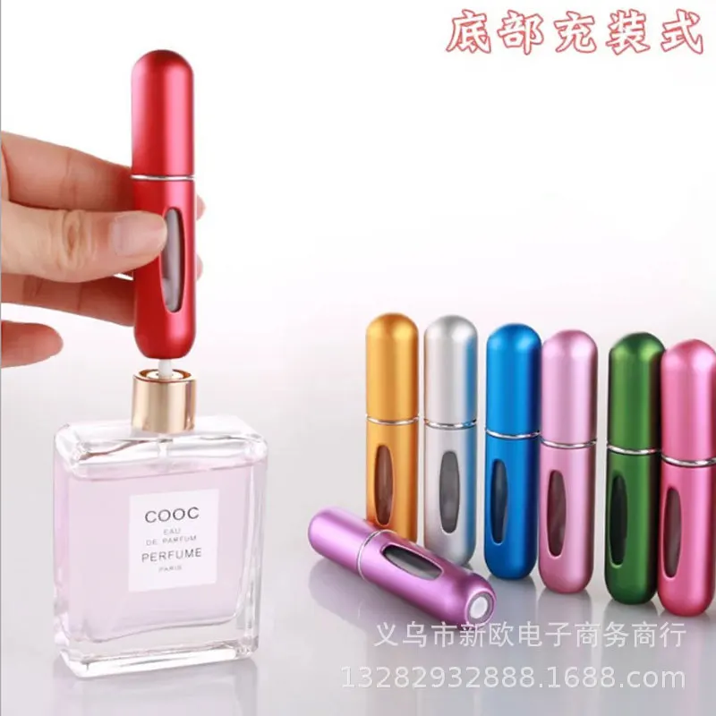 

5ml Bottom Filled Spray Perfume Bottle Aluminum Bottom Cycle Filled Self-pump Perfume Bottle 5ml Perfume Bottle
