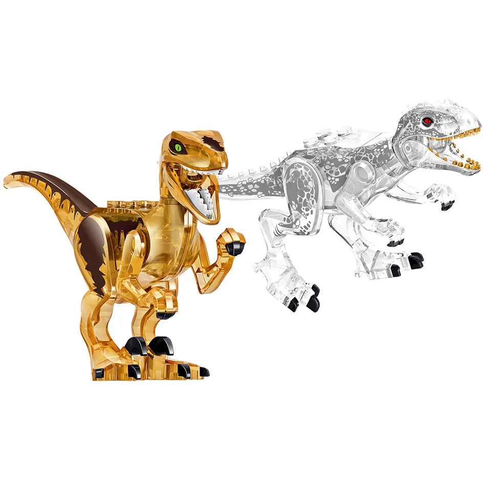 HUIQIBAO 8 компл./лот динозавр Юрского периода мир строительных блоков Парк Динозавр