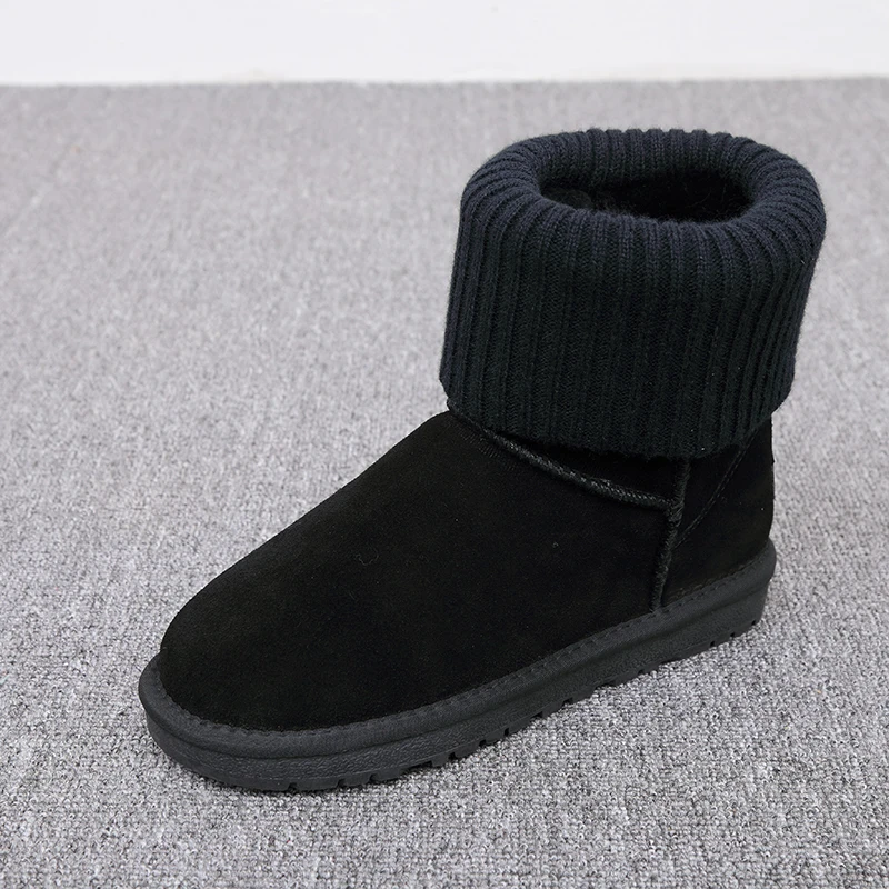 Опт/розница! Классические Водонепроницаемые зимние ботинки из натуральной