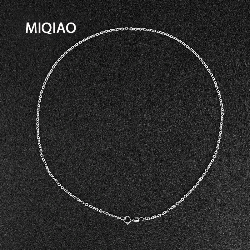 Цепочка с блеском MIQIAO колье из стерлингового серебра 925 пробы цвет розовое золото