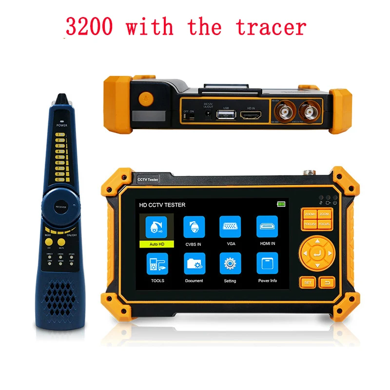 5-дюймовый TFT-ЖК-экран HD дисплей CCTV тестер монитор 5200 мАч HD3200 поддержка UTP кабеля
