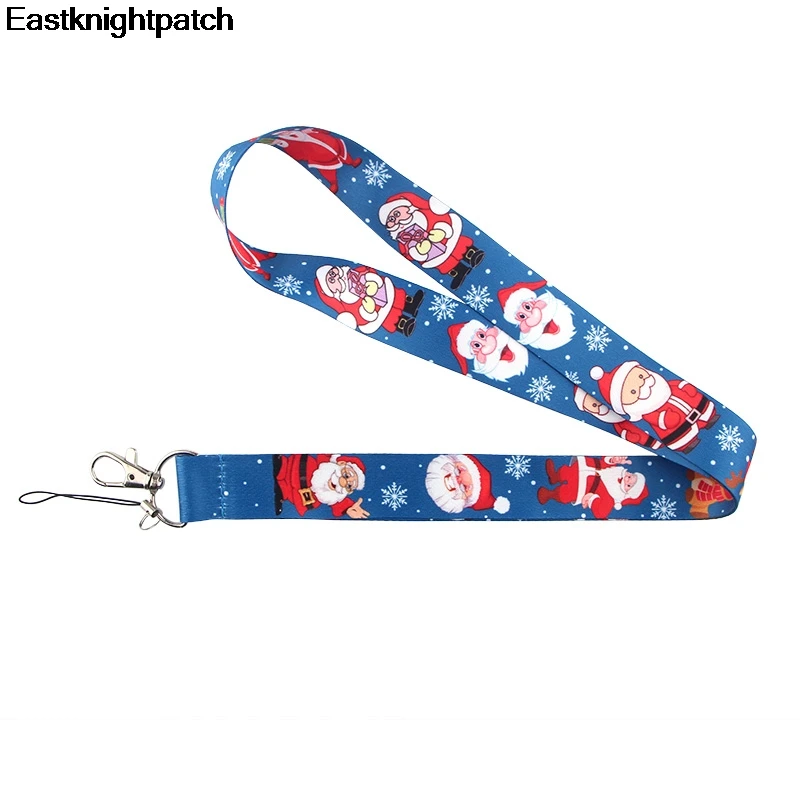 

Christmas style keychains Accessory Safety Breakaway Mobile Phone USB ID Badge Holders Keys Straps Neck lanyards webbing E0930