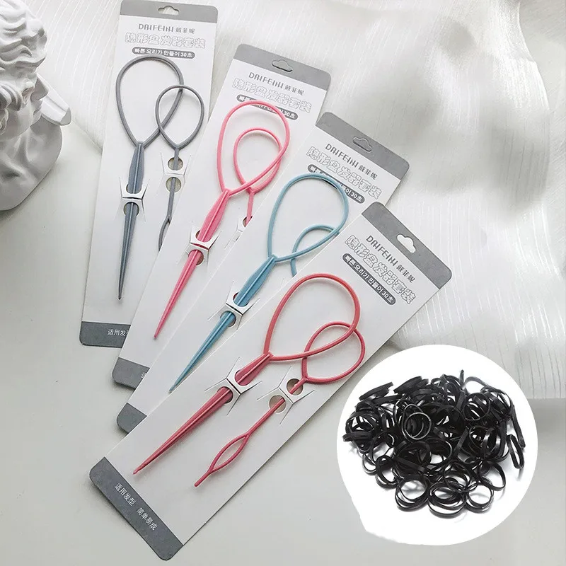 

10sets Hair Braid Ponytail Maker Hair Styling Tools Ponytail Creator Plastic Loop Hair Accessories Fashion