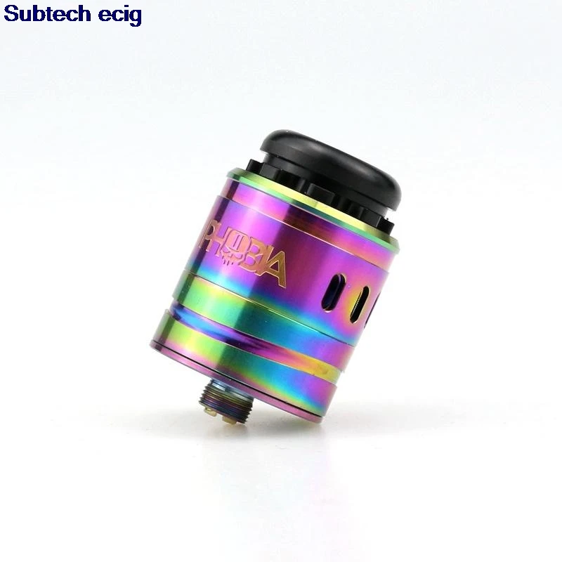 

Newest 1:1 Phobia V2 RDA Rebuildable Dripping Atomizer 24mm Airflow Holes with 810 Drip Tip E Cigarette vape Atomizers tank