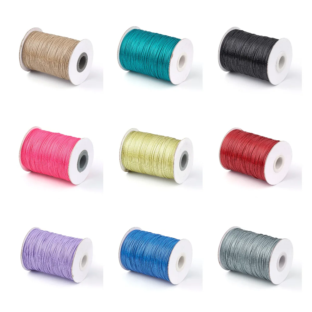 

about 85yards/roll 1mm Korean Waxed Polyester Cord Braid Bracelet String Necklace Rope for Jewelry Making DIY Beading Thread