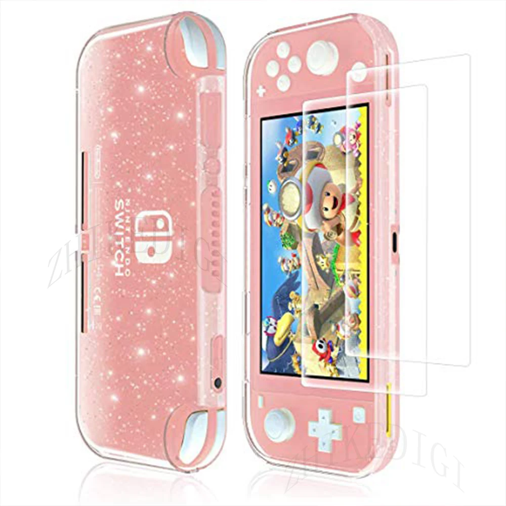 Защитный прозрачный чехол совместимый с Nintendo Switch Lite Crtstal Блестящий сверкающий