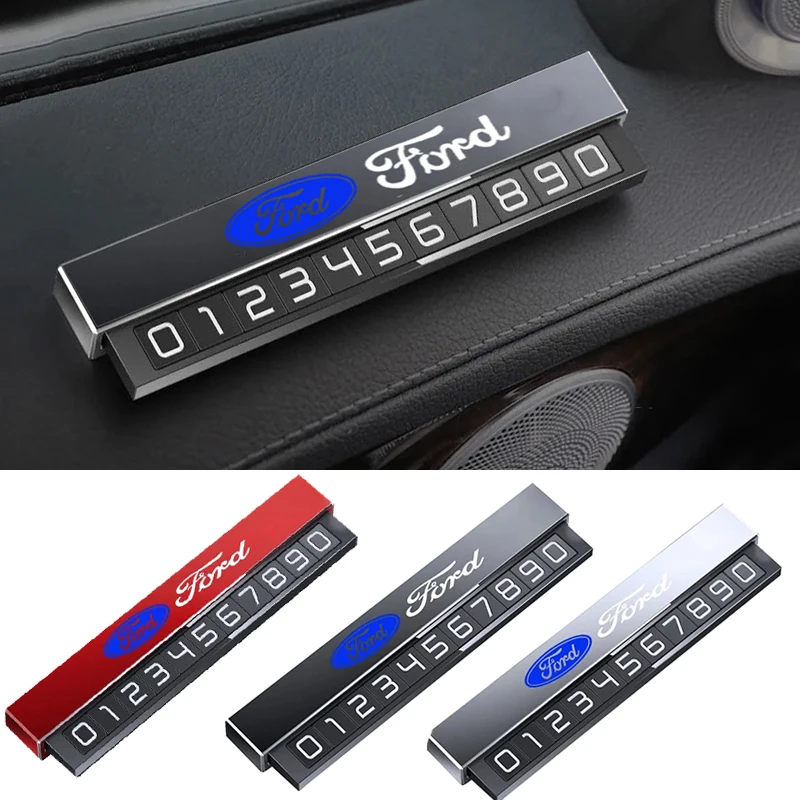 

Car Interior Temporary Parking Card for Ford Mondeo Focus MK2 Fiesta F150 Edge MK7 Escape Tierra Edsel Mobile Phone Number Plate