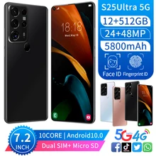 S25 Ultra 12GB 256gb 512GB 6.6 Inch Android 10.0 5G 6000mAh Global Version Mobile Phone Waterdrop HD Screen Cellphone Smartphon