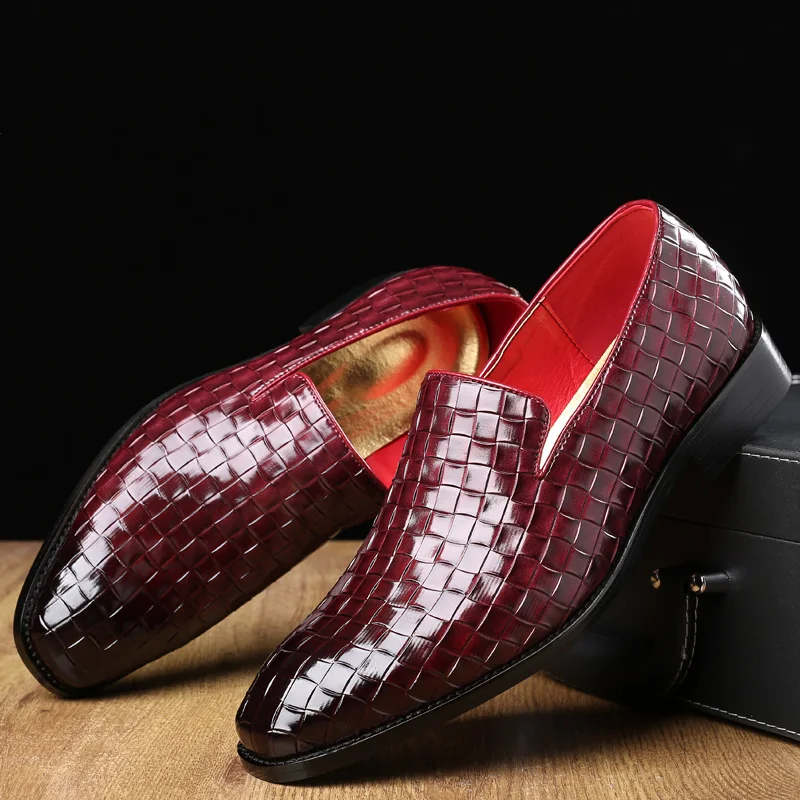 CIMIM/брендовые Мужские модельные деловые кожаные туфли большие размеры Роскошные