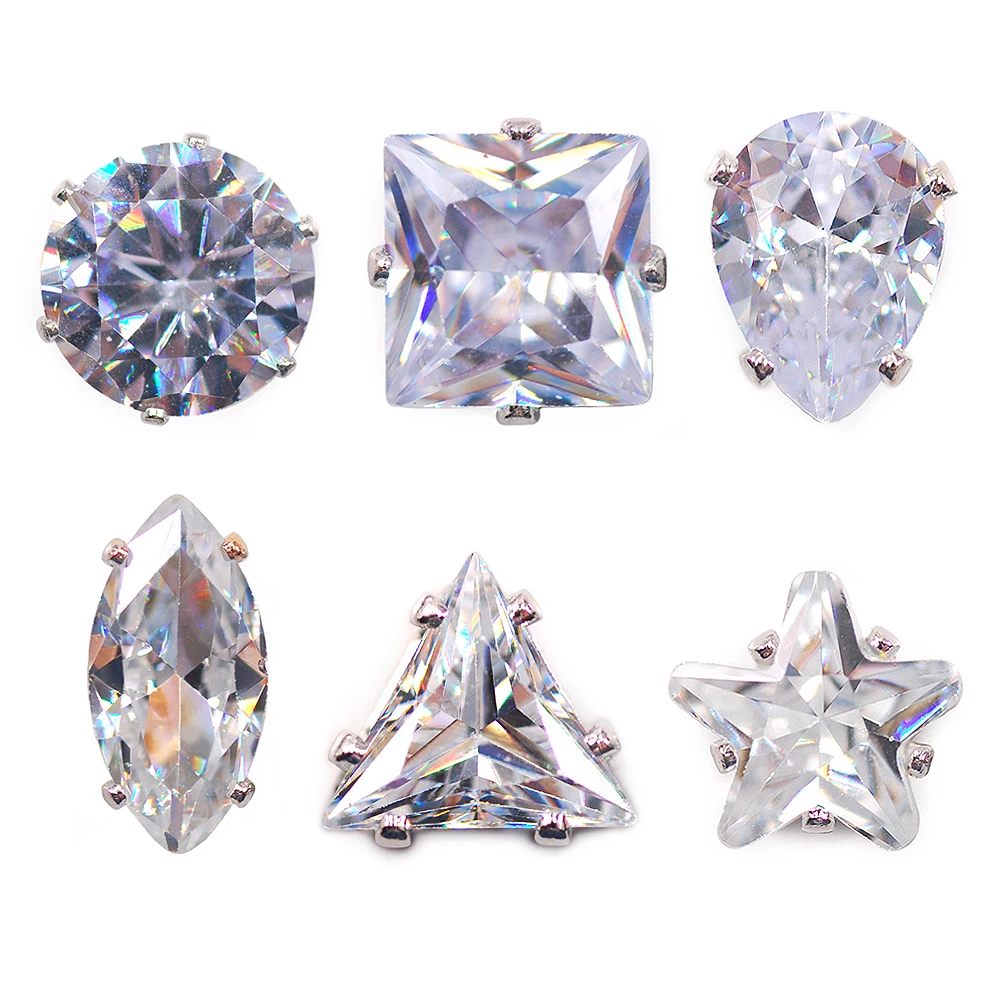 Когти Hisense из сплава 4-10 мм суперблестящие кристально чистые кубические