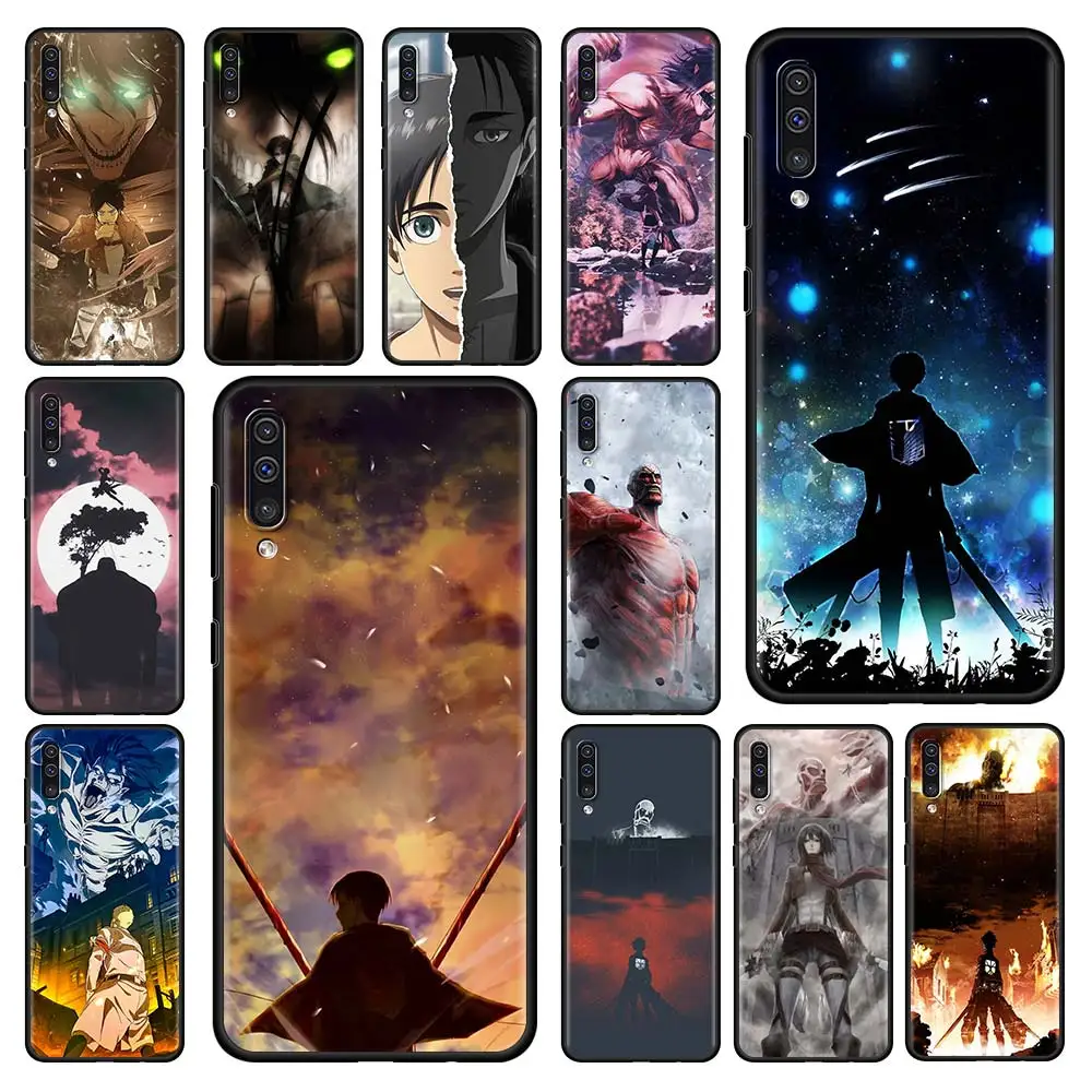 

Anime Attack On Titan Case for Samsung A90 5G A50 A30 A10 A10e A10s A40 A20e A20s A30s A50s A60 A70 A70s A80 A20 Black Soft Capa