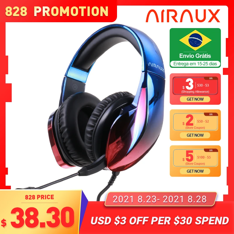 BlitzWolf AIRAUX AA GB3 USB Проводная игровая гарнитура 7 1 объемный звук HIFI бас RGB