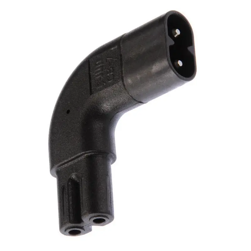 IEC320-C8 Штекерный C7 женский угол 90 градусов угловой адаптер питания 110-250 В |