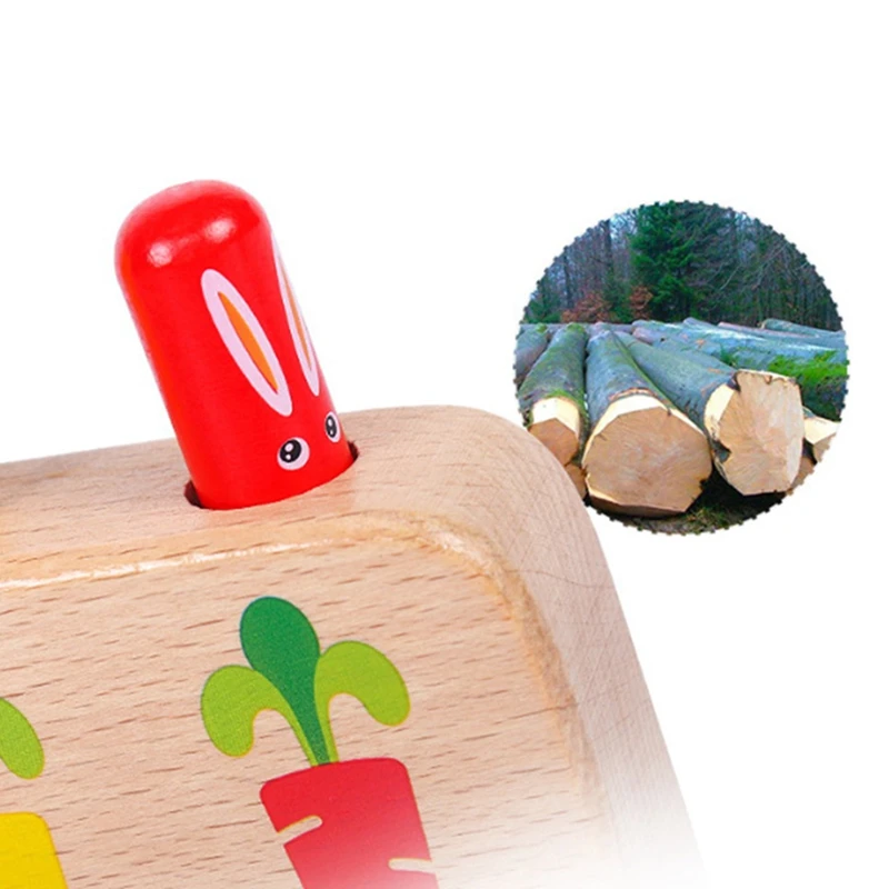 Деревянная игрушка-кролик детские головоломки игрушки прыгающая палочка