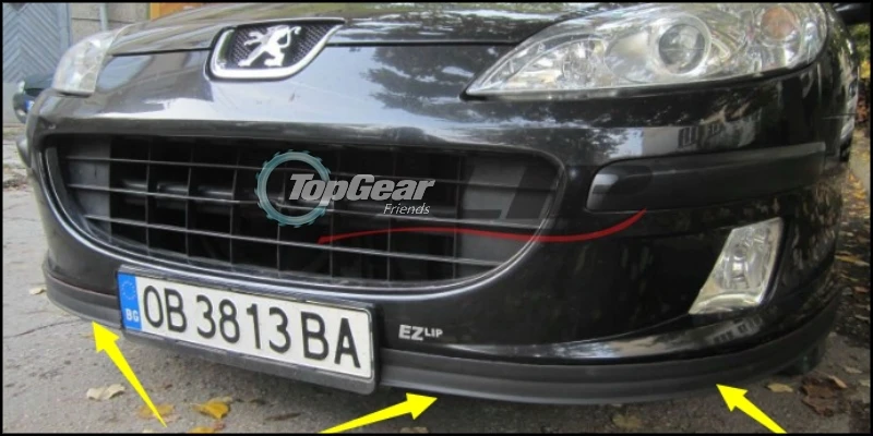 Дефлектор губ бампера для Peugeot RCZ 2009 ~ 2016 передняя юбка спойлера ДЛЯ TopGear Friends
