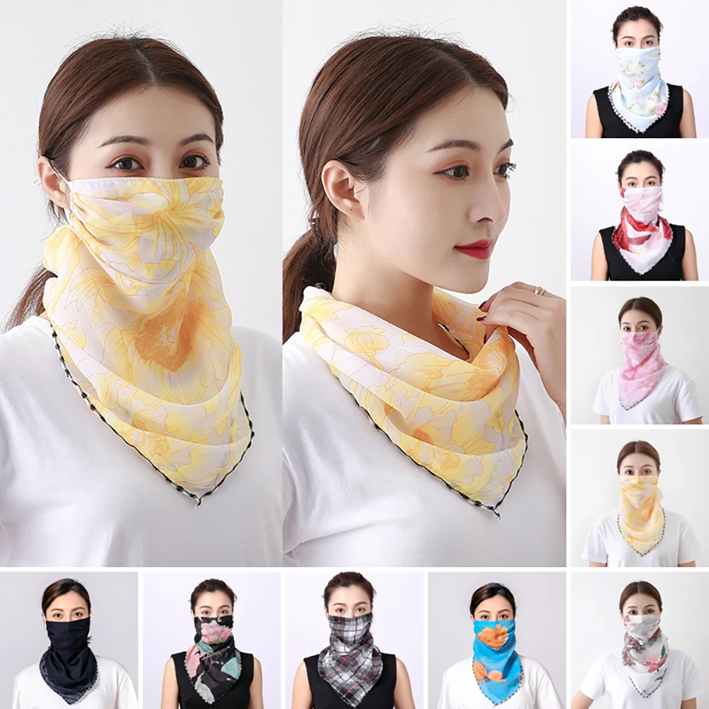 

1/3pcs Unisex Breathable Ice Silk Anti-UV Neck Cover Cycling Sweat Absorption Face Mouth Cover Motorcycle Bandana Summer Outdoor