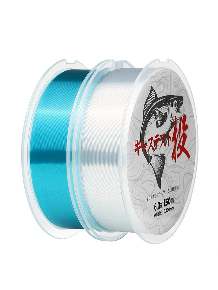

Original Japanese150m Fishing Line Main Line Strand Fishing Line 1-8 White Blue Super Strong Pull Nylon Line Carbon Fishing Line
