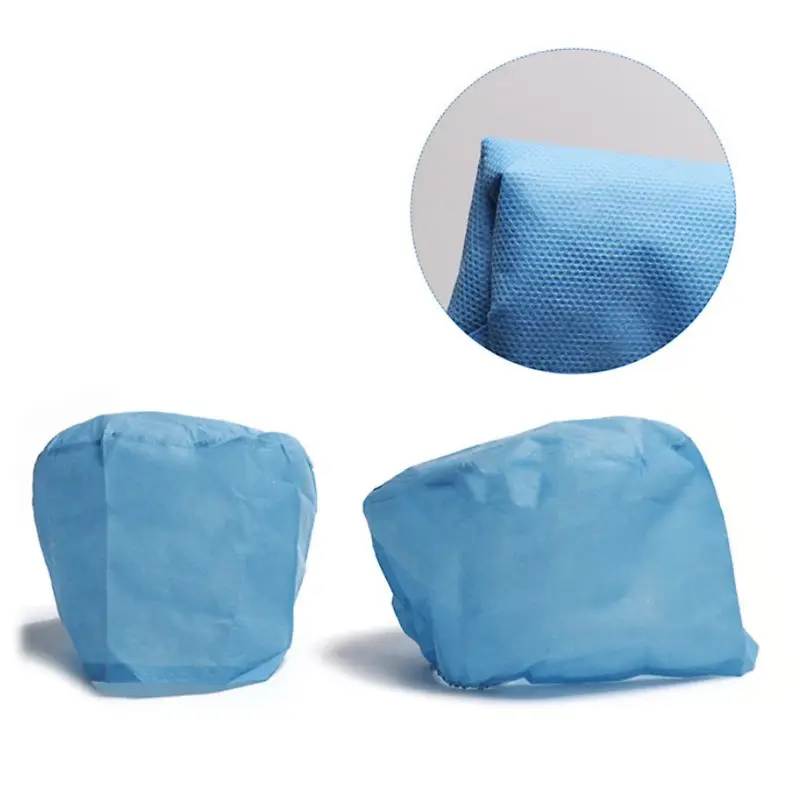 

10Pcs Non-Woven Disposable Bouffant Cap Waterproof Dust Proof Elastic Workspace Hair Net Hat for Doctor Nurse Food Service Salon
