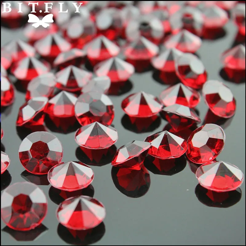 1000 шт 10 мм 4ct украшения для свадебной вечеринки темно-фиолетовые алмазные конфетти, Разбрасыватели конфетти для стола, акриловые кристаллы - Цвет: burgundy