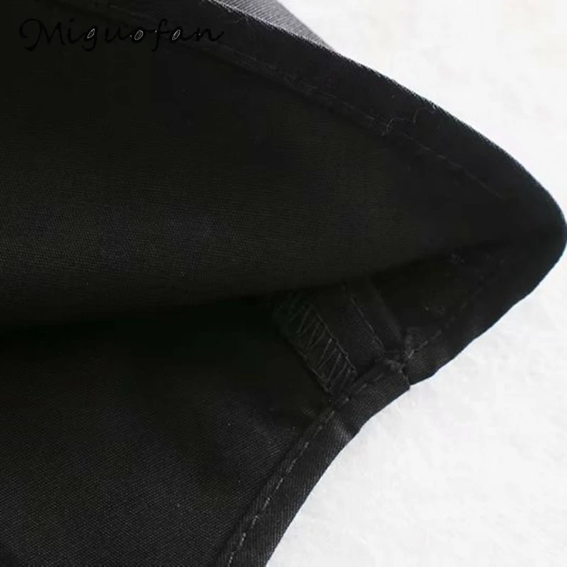 Miguofan женская блузка рубашки белая черная блуза на пуговицах винтажная длинный