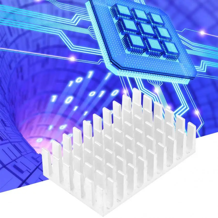 10 шт. Радиатор Серебряный алюминиевый радиатор для нескольких целей 23x35x10 мм |